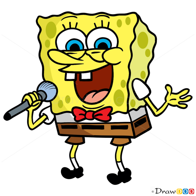 How to Draw Spongebob Singing, Spongebob